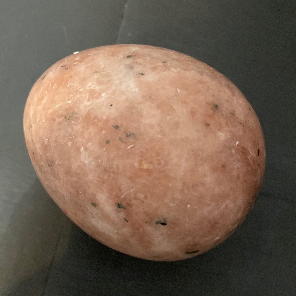 Vintage Madagascar Genuine Polished Kunzite Quartz Crystal Egg